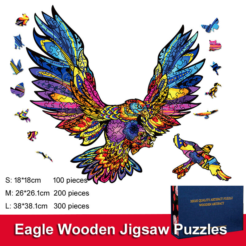 Jigsaw Puzzle kayu untuk dewasa dan anak-anak, teka-teki potongan kayu bentuk hewan sempurna untuk hadiah ulang tahun, hadiah keluarga 200 buah