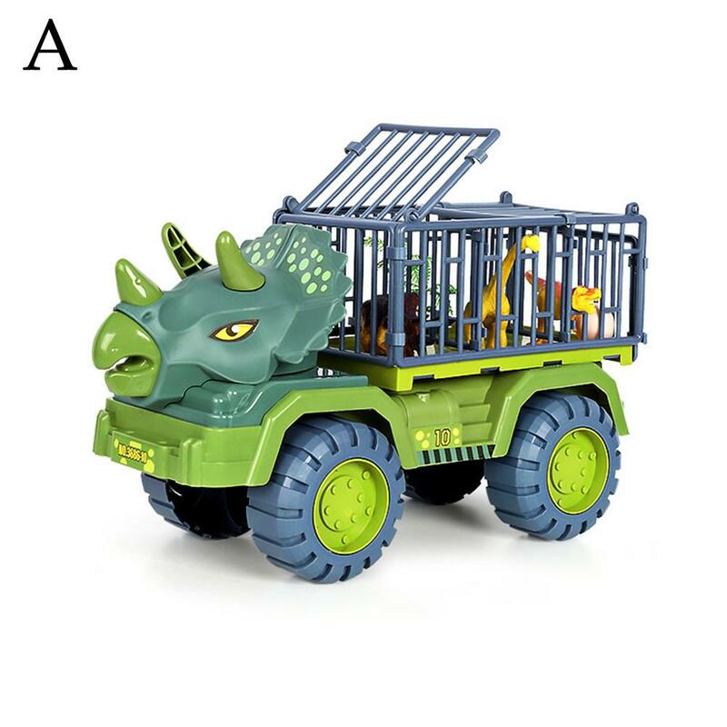 Dinozaur samochód transportowy dinozaur urządzenie inżynieryjne nosidełko zabawkowa ciężarówka zabawki dinozaury prezenty urodzinowe dla dzieci z 3 Dinosau O5X9