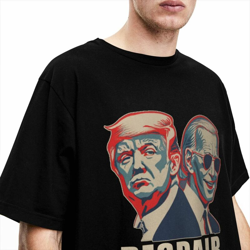 Mężczyźni Trump Biden Despair 2024 t-shirty śmieszne bawełniane topy plażowe Streetwear koszulka z krótkim rękawem koszulka na co dzień koszula w dużym rozmiarze