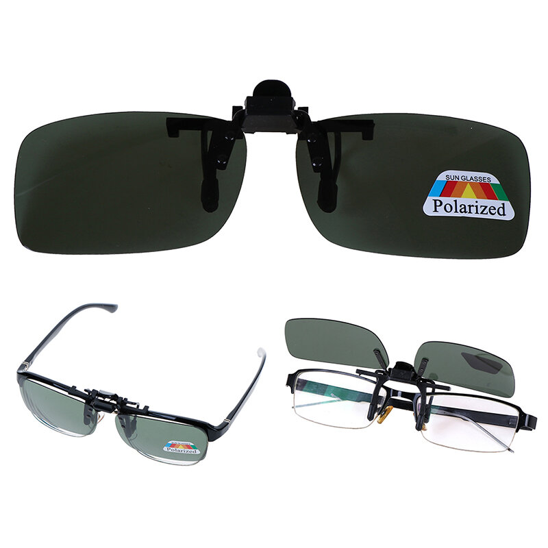 Hochwertige 1-teilige Unisex-Clip-On-Polarisation Tag Nachtsicht-Klapp linse Fahr brille mit Sonnenbrille für den Außenbereich