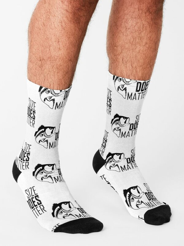 Size Does Matter - Funny Christmas And Birthday Fishing Gift Ideas Socks sport luxury Women's Socks Men's