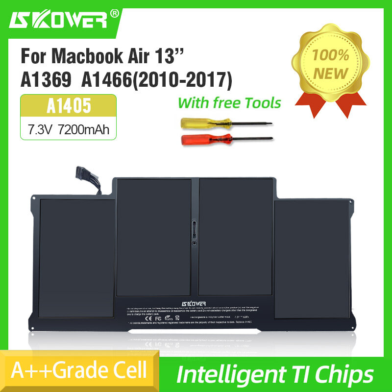 Аккумулятор для ноутбука SKOWER для Apple Macbook Air 11 13 дюймов A1466 A1370 A1369 A1465 ноутбук A1375 A1406 A1405 батареи Бесплатные инструменты