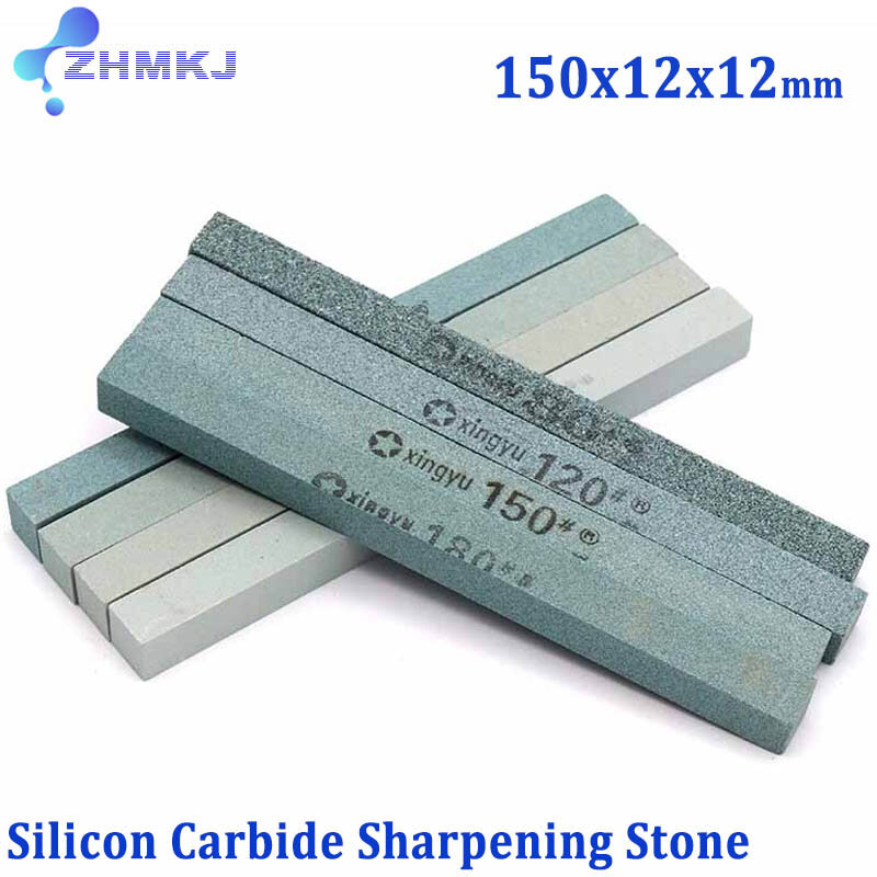 Knife Sharpener Sharpening Stone Green Silicone Carbide Oil Stone Bar  80-1200 Grit Fine Polish Grinding Ceramic Jade Metal