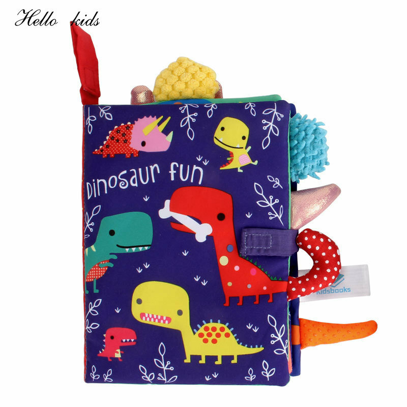 Kidsbooks Baby Early Learning Tearing Tail Cloth Book Parent-child Interactive Sound Paper Puzzle Cloth Book Toy