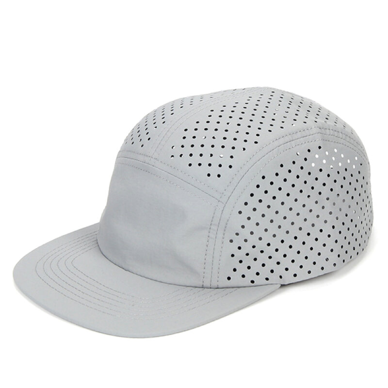 Perforated 5-Panel Cap for Men Lightweight Breathable Quick-drying Baseball Caps Running Camping Hiking Training Outdoor Hat