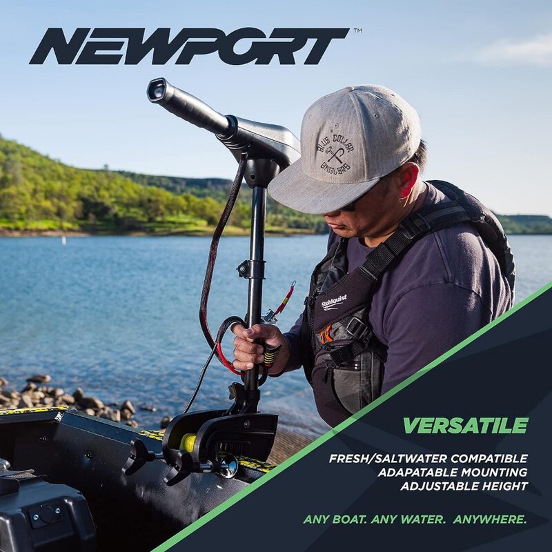NV-Series Thrust Saltwater Transom Mounted Trolling Electric Trolling Motor w/LED Battery Indicator
