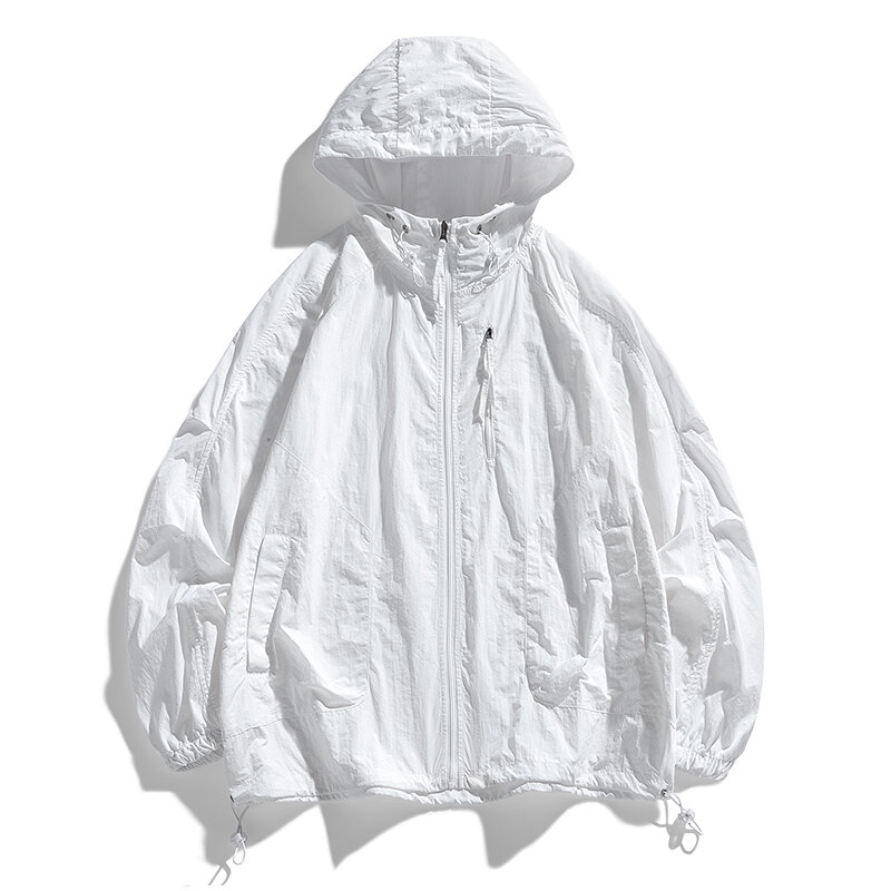 Coupe-vent à capuche UPF100 + pour couple, veste de protection solaire, vêtements d'été, sports de cyclisme en plein air, protection UV