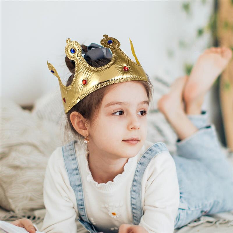 Coroa Chapéus para Meninos e Meninas, Tiara, Real, Príncipe, Rei, Princesa, Decoração de Aniversário, Brinquedos para Crianças, Adultos, Decoração de Halloween, Festa