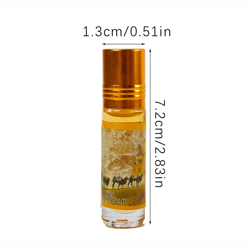 Perfume roll-on muçulmano para homens e mulheres, perfumado corpo perfumado, fragrância duradoura, 6ml