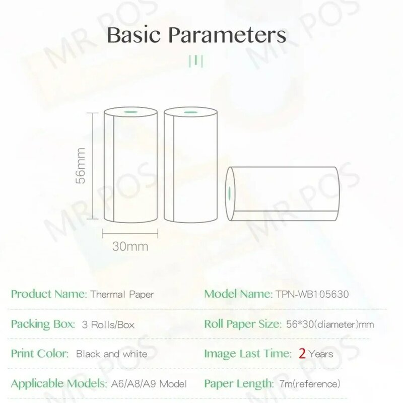 Peripage carta termica autoadesiva stampabile etichette adesive stampa trasparente per stampante Poooli Papeang per etichetta fotografica del telefono