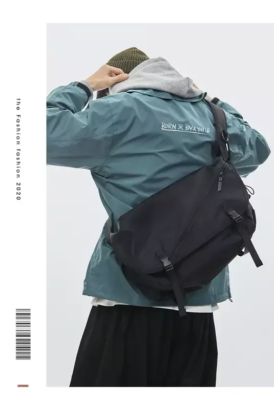 Kausale Nylon Schulter Mann Tasche japanische Teenager Schule Laptop Schlinge Herren Tasche Streetwear Reise Cross Bag Umhängetaschen für Männer