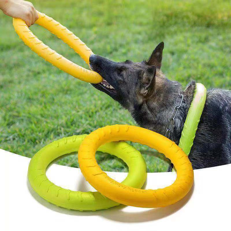 ของเล่นสุนัขของเล่นสัตว์เลี้ยงแบบอินเทอร์แอคทีฟที่ดึงแผ่นดิสก์สำหรับฝึกสุนัขป้องกันการกัด