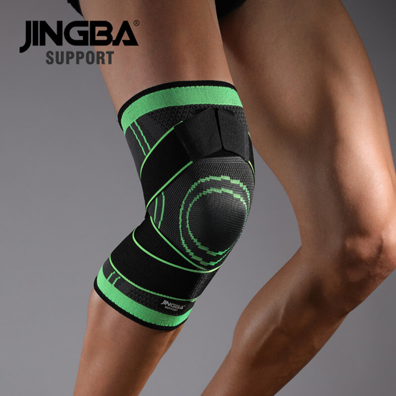 Jingba 2020สนับสนุนกีฬาร้อนกลางแจ้งป้องกันเข่าวอลเลย์บอลบาสเกตบอลแผ่นรองเข่าอุปกรณ์พยุงเข่าอุปกรณ์ป้องกันความปลอดภัย bandag