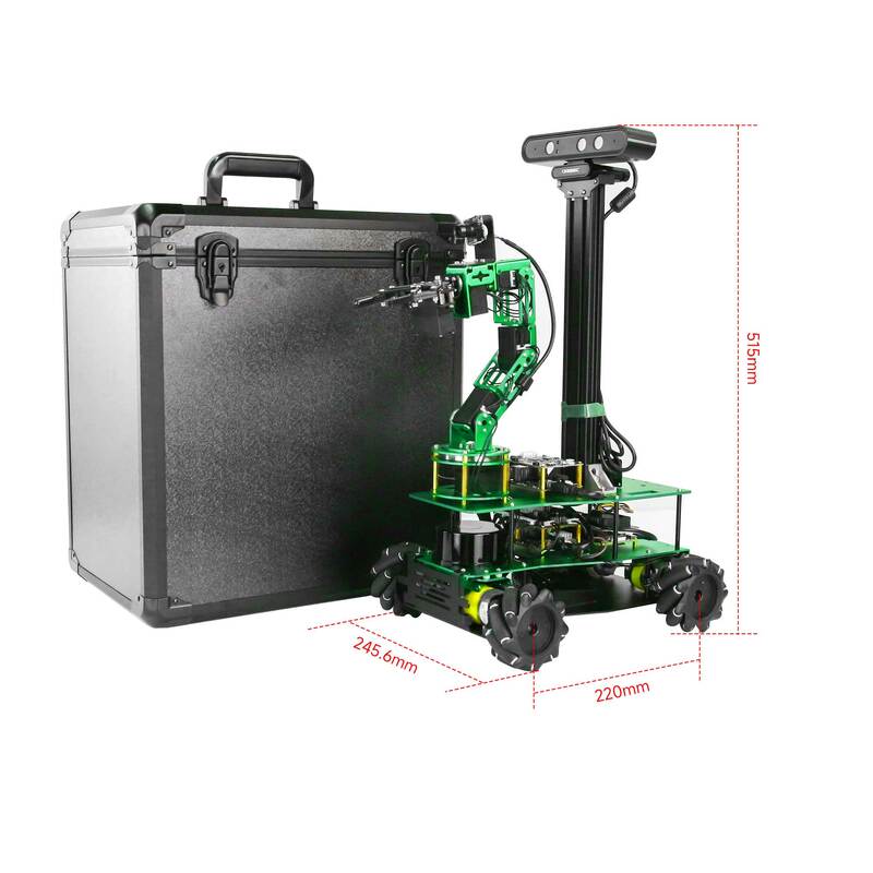 ROSMASTER Robot ROS X3 PLUS, pemrograman Python dengan MecanumWheel 6DOF lengan Robot Lidar untuk Jetson Orin NANO Orin NX raspberry