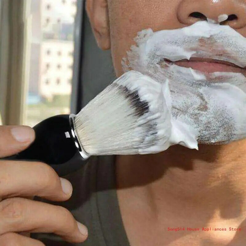 1 шт., мужская помазок для бритья с щетиной кабана, прямая для бритвы для бритья, парикмахерская, лицо, Cl 95AC