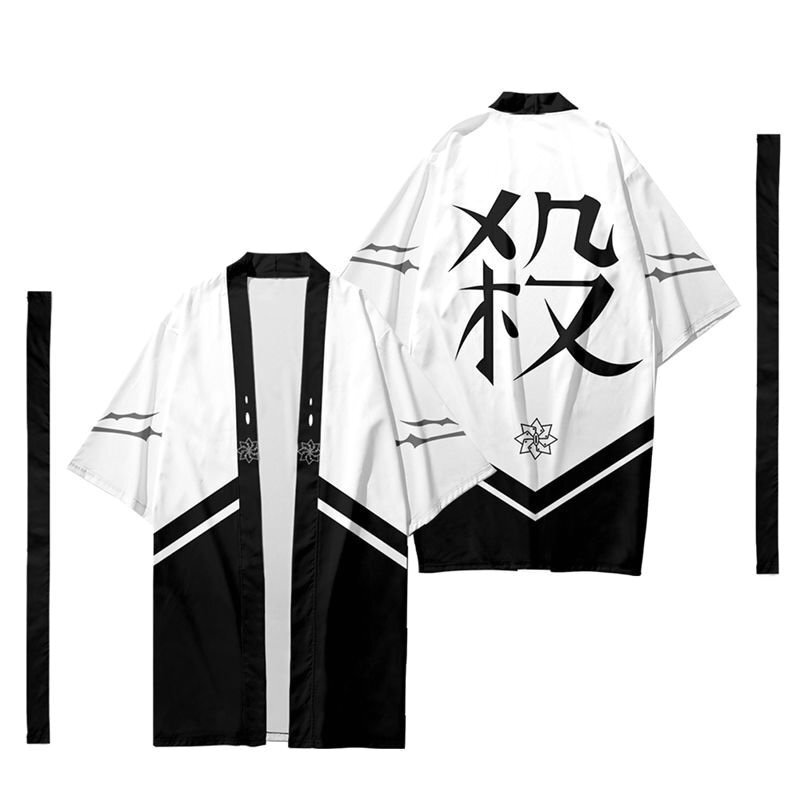 Kimono à Manches Sept Points pour Homme et Femme, Demon Slayer, Kendazugawa, Sanemi, Japan Anime 3D, Chemise Cosplay, Veste en Y Streetwear