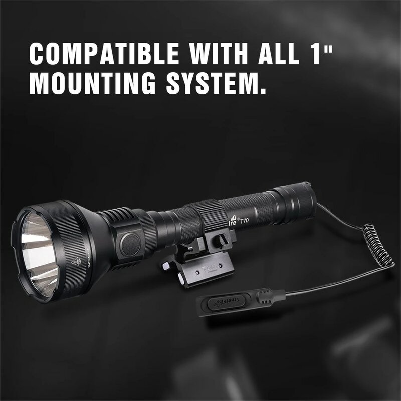 Trustfire T70 Powerful Flashlight For Hunting 1000 Meter Long Range 2300 Lumens 2-Switct 18650 High Power Strong Led Flash Light