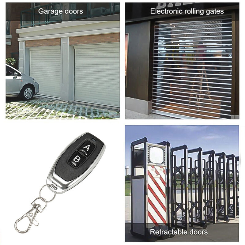 Abridor de puerta de garaje con Control remoto, 433MHZ, clonación de código, llave de coche