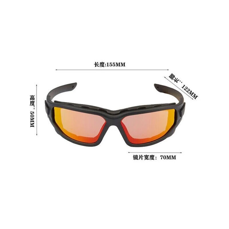 الدراجات/اطلاق النار/UV400 الأشعة فوق البنفسجية القابلة للإزالة معبد/عدسة نظارات واقية