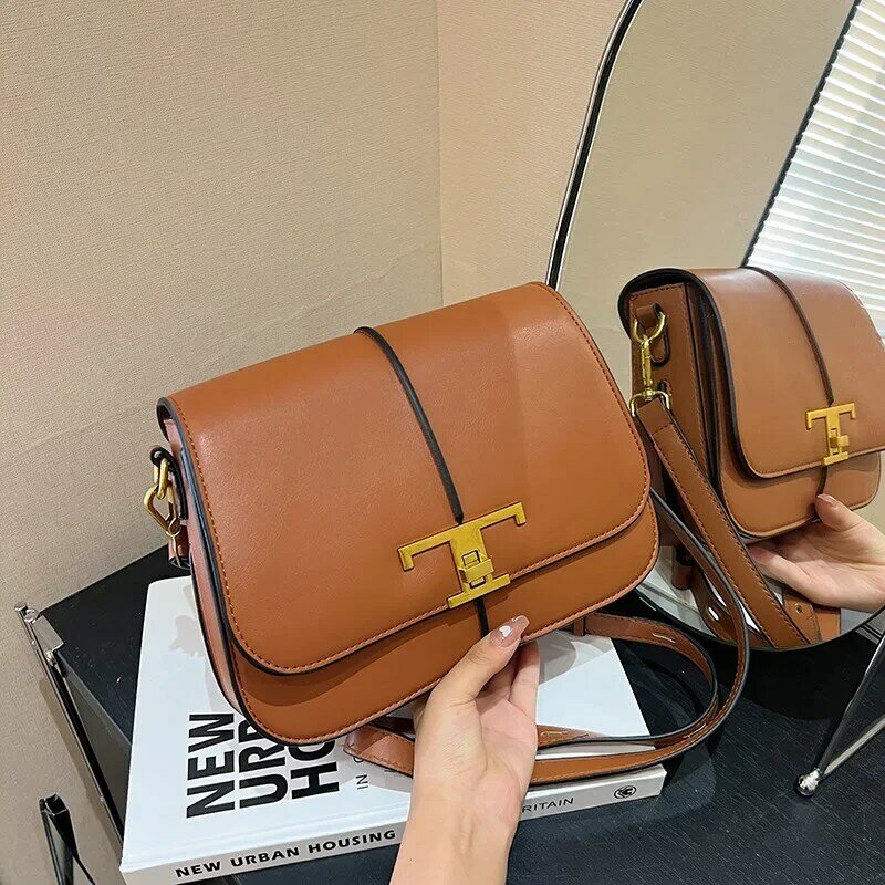 Neue hochwertige einfache Achsel lässig kleine quadratische Tasche Luxus Handheld One Shoulder Umhängetasche für Frauen Geldbörse und Handtaschen