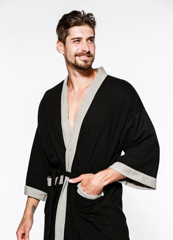 Plus Size Summer Spring Men Bathrobe 8XL Bust 140cm 7XL 6XL Sleepwear Pajama Large Size