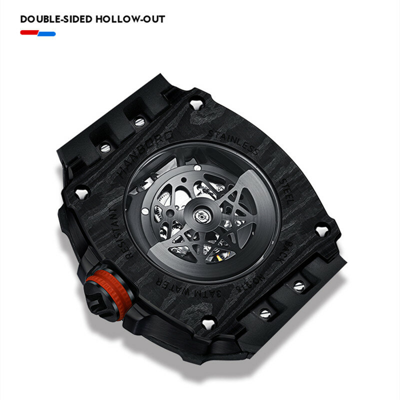 HANBORO-Reloj de pulsera para hombre, accesorio Masculino de pulsera resistente al agua 82S7 con mecanismo automático, complemento mecánico de marca de lujo, superventas