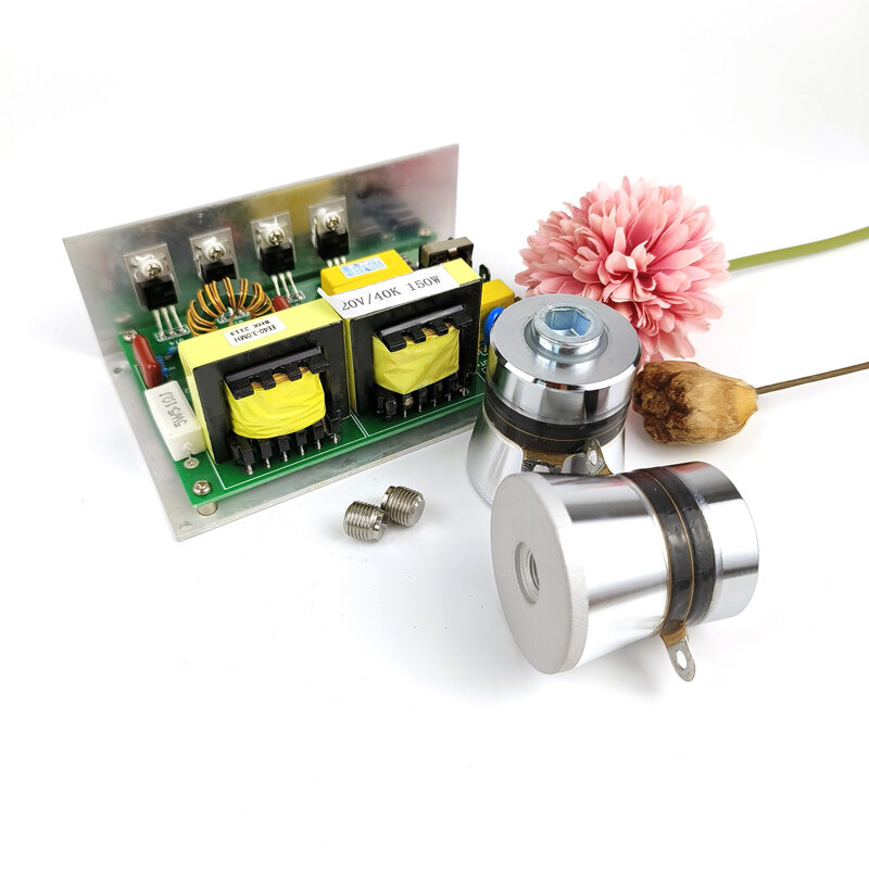 Placa de circuito Digital de 180W, transductor ultrasónico de controlador PCB con transductor de 3 piezas, 28KHZ/40KHz