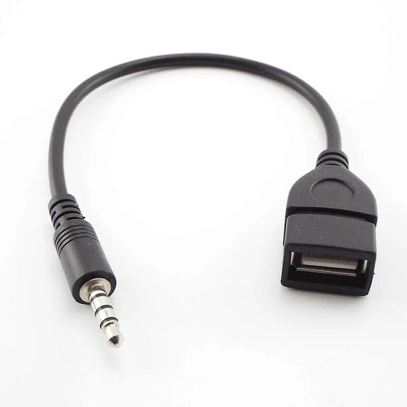 แจ็คตัวผู้3.5มม. เป็นแจ็ค USB ตัวเมีย3.5ตัวแปลงหูฟังหูฟังสายออดิโอสายเชื่อมต่อสำหรับ MP3 4โทรศัพท์พีซี E