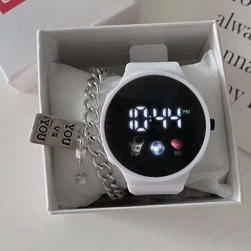 Reloj electrónico de alta belleza para hombre y mujer, pulsera con movimiento minimalista, ideal para estudiantes y fiestas, 2024