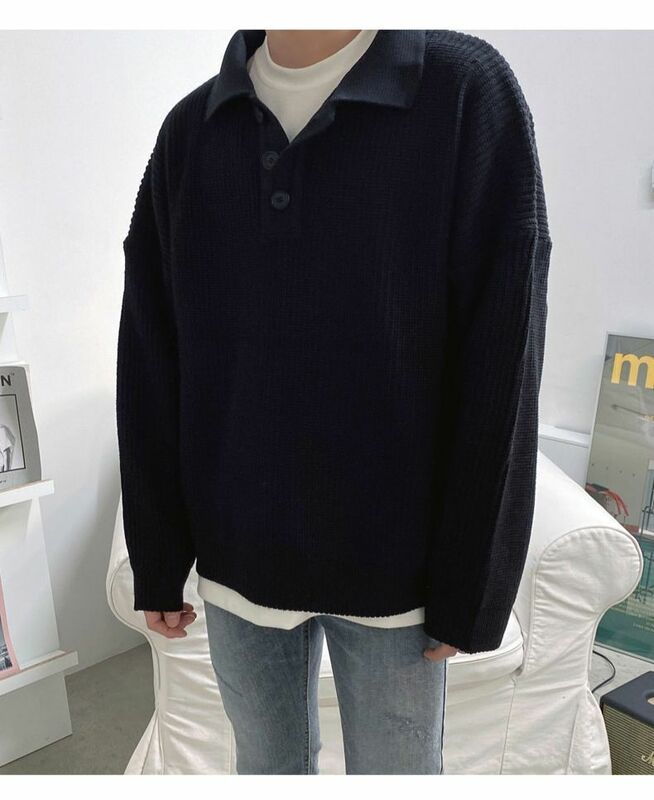 2023 magliette Casual Pullover da uomo sciolto autunno inverno moda uomo solido sottile maglione caldo lavorato a maglia Cool Boys