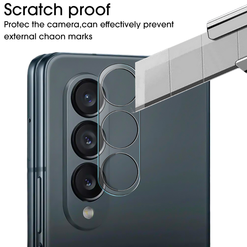 Film lensa kamera kaca Tempered lipat 5, Film kamera Anti gores untuk Samsung Galaxy Z Fold 5, Film kamera belakang