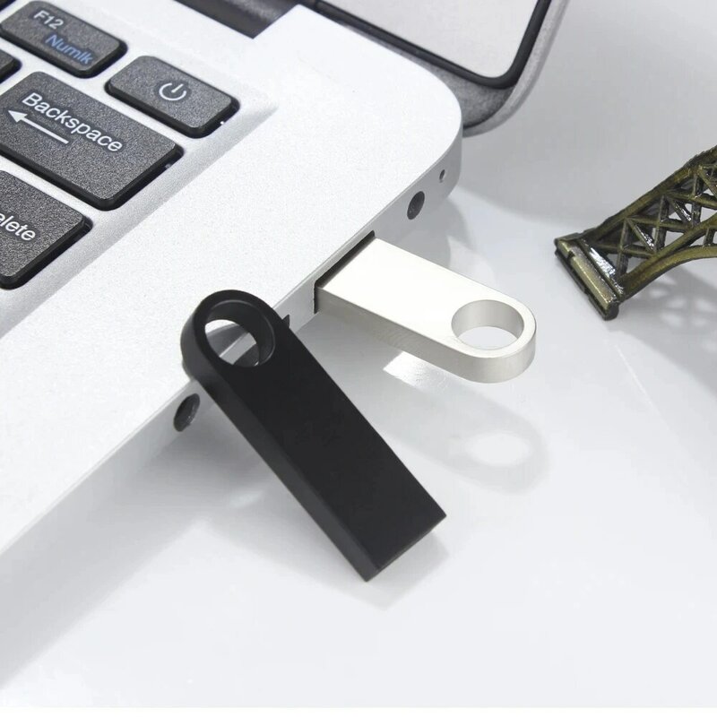 JASTER-Mini clé USB en métal haute vitesse, clé USB noire, disque U, cadeaux d'affaires créatifs, 64 Go, 32 Go