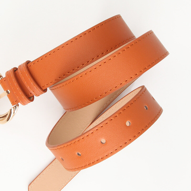 Wide Leather Waist Strap Belt Mulheres Preto Alta Qualidade Gold Square Pin Metal Buckle Belts Fêmea Cintos para Jeans