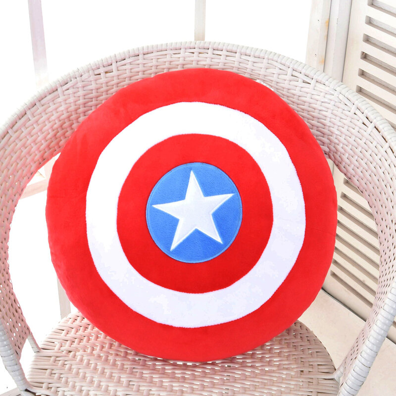 Marvel Usa Captain Round Shield Pillow Plush Toy Doll Usa Team Shield Avengers League Cushion Sleeping Pillow