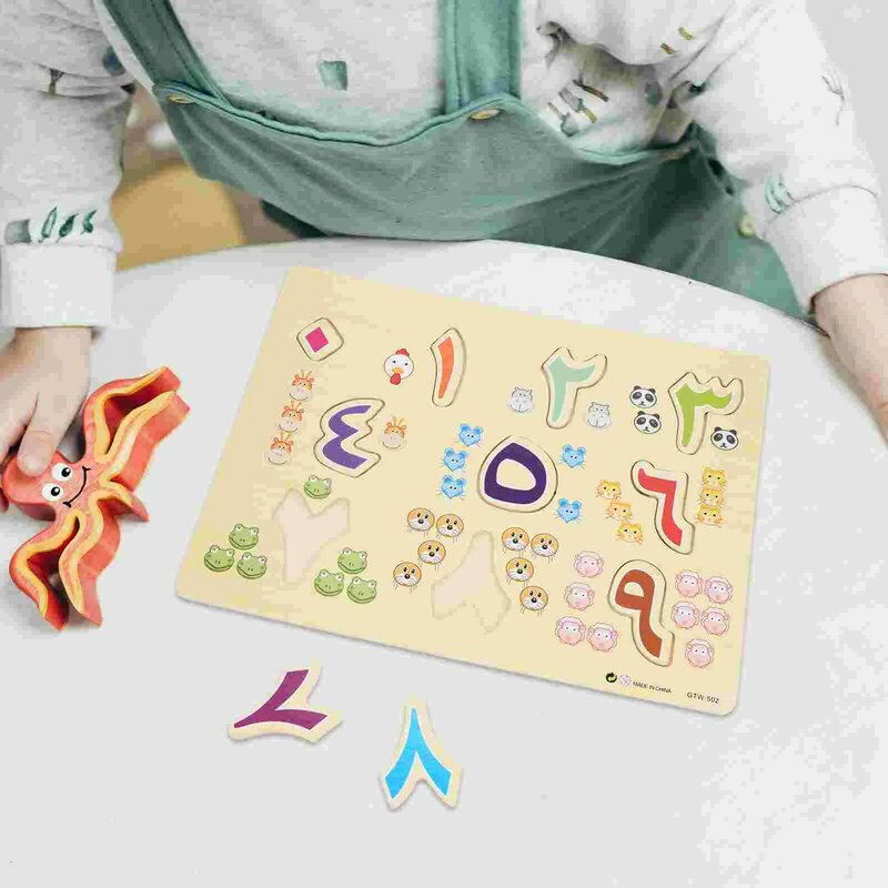 Puzzle arabo educazione per bambini giocattoli educativi per bambini giocattoli in legno con alfabeto Puzzle
