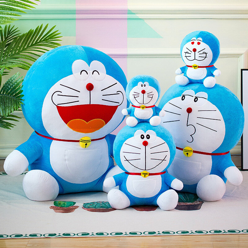 Me 23-48cm Stand By Cartoon Doraemon peluche Anime bambole di gatti carini di alta qualità morbido cuscino di peluche per il regalo dei bambini del bambino