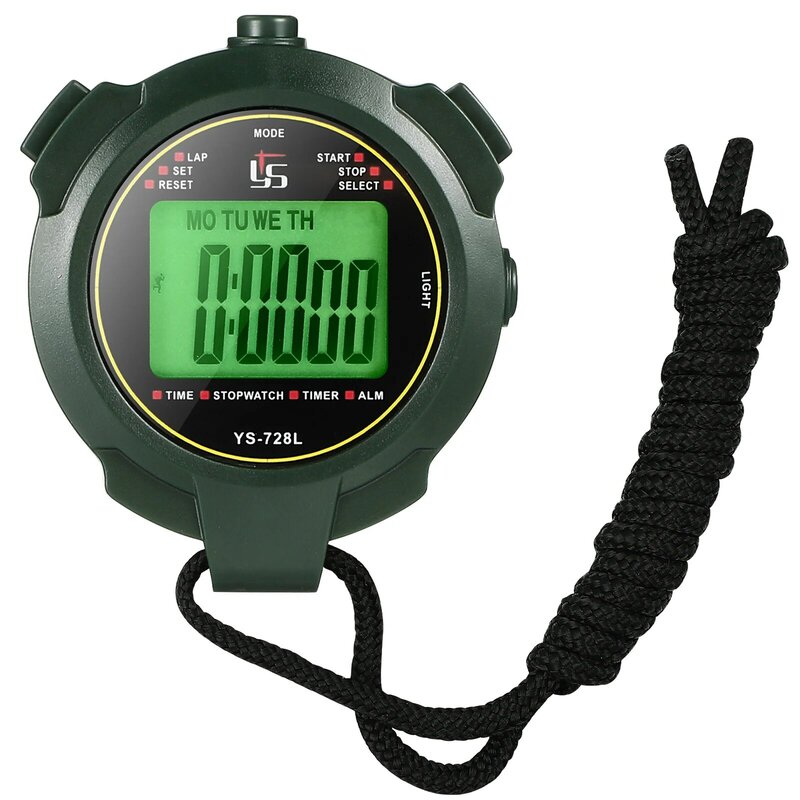 Chronomètre avec fonction de chronomètre, montre-bracelet de sport, chronomètre silencieux, degré d'eau