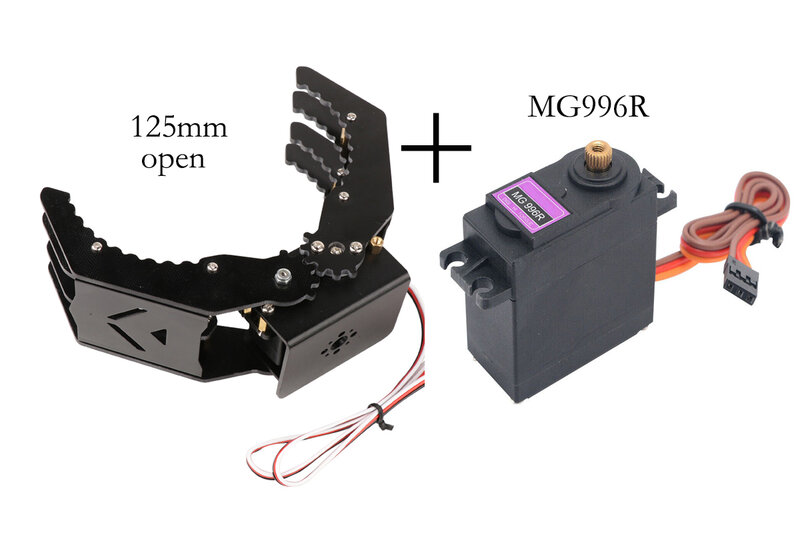 Pinzas mecánicas de apertura de 125mm con brazo mecánico para Robot Arduino, Kit de bricolaje programable UNO/ESP32, MG996/DS3218