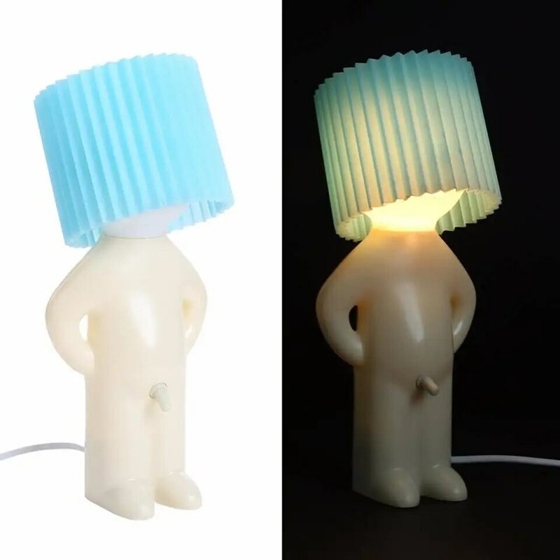 Lampe créative Mr.P un petit homme timide, petite veilleuse, lampes de bureau, décoration de la maison, joli cadeau