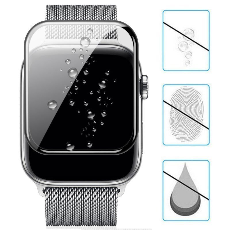 Película protectora para Apple Watch de 44mm, 45mm, 40mm, 41mm, 42mm, 38mm, protectores de pantalla curvos 3D para iwatch series 8, 7, SE, 6, 5, 4, 3, 45, 44mm