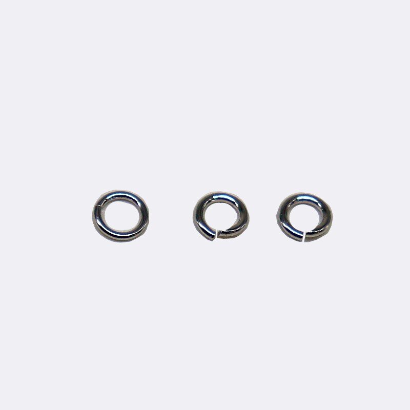 Solid 925 Sterling Silver Open Jump Ring  Split Rings DIY Components Jewelry Making Rhodium Plated 1 Piece