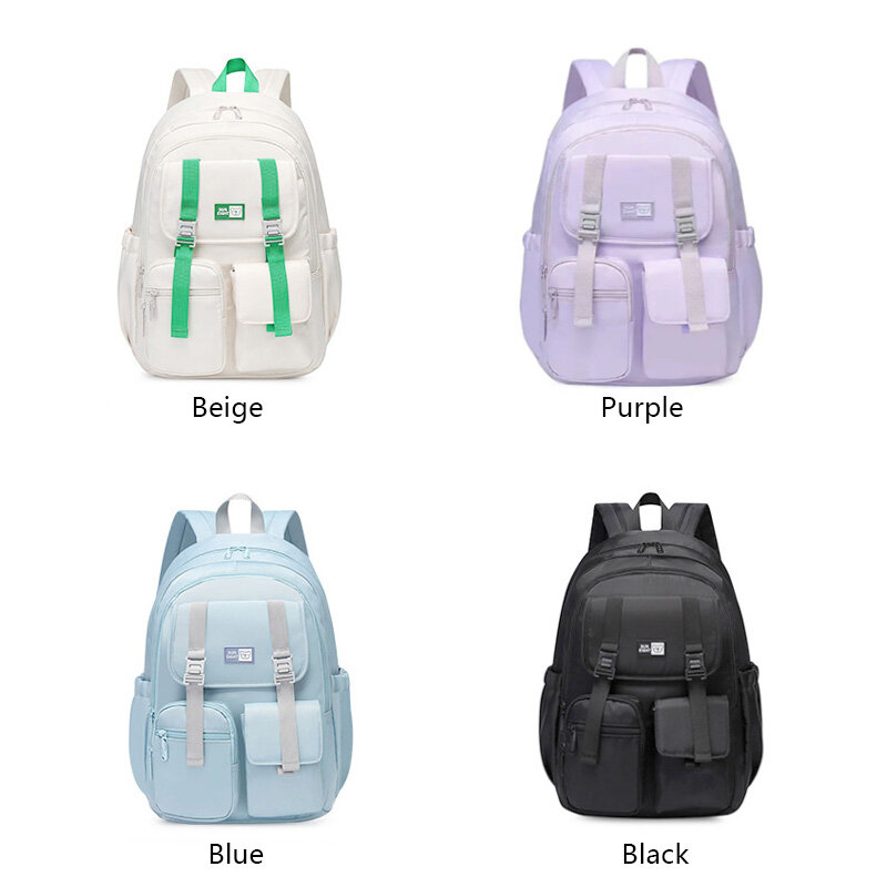 SUN Eentos-Sacs à dos décontractés en nylon pour adolescents, sacs d'école étanches pour enfants, sac pour ordinateur portable en toile pour femme