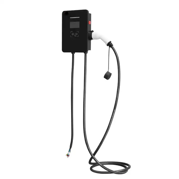 Cargador de coche eléctrico doméstico ev wallbox 7kw 11kw 22kw tipo 2wall-mount estación de carga app