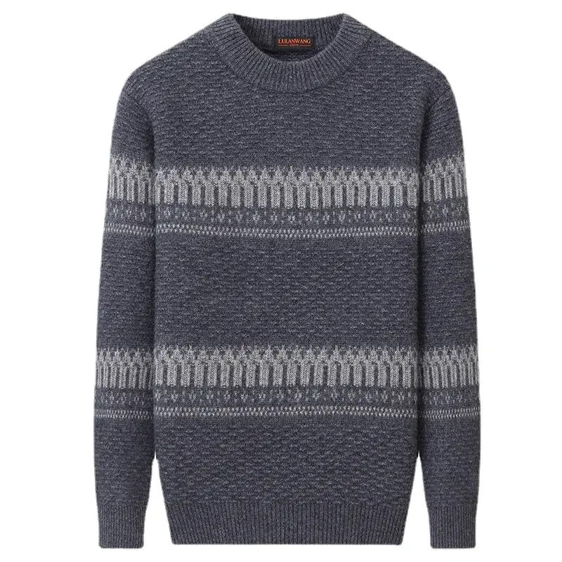 Pullover rajut pria, Sweater kasmir murni leher bulat tebal kasual musim gugur dan dingin 100% ukuran XS-4XL 5XL