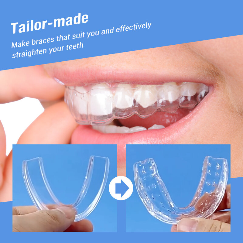 Термопластиковые невидимые зубные скобы, многофункциональная зубная повязка для предотвращения храпа в ночное время, защита от бруксизма, Защита рта, Защита зубов