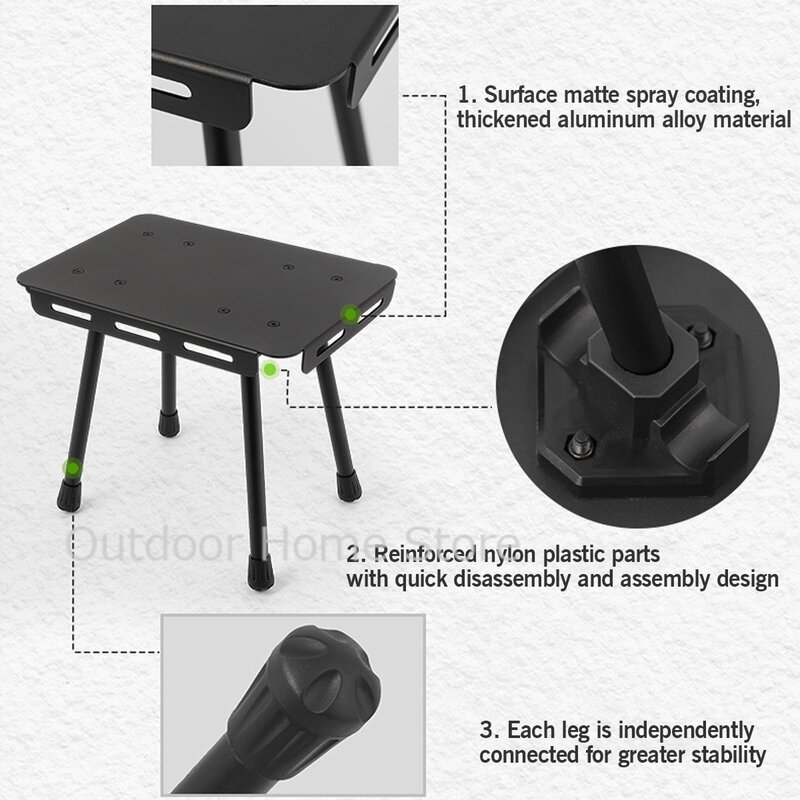 Lightweight Camping Chair Black Foldable Aluminum Relax Fishing Seat Mini Folding Picnic Stool Chair Portable Camping Furniture