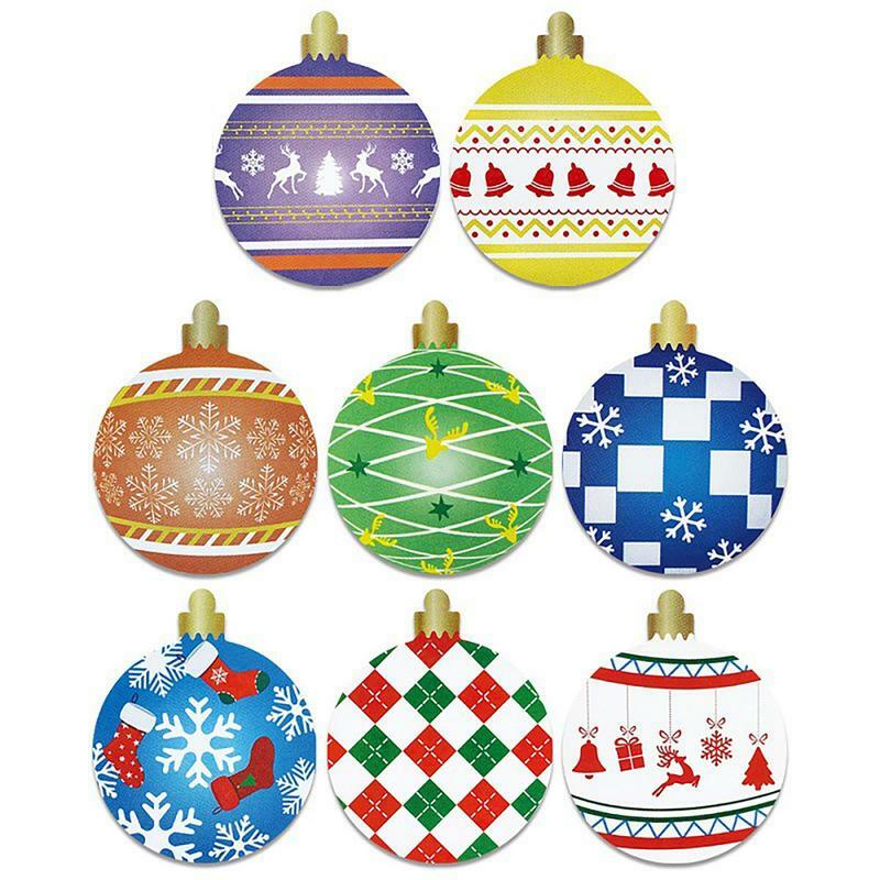 Weihnachts anhänger Aufkleber Weihnachten präsentiert Etiketten Papier aufkleber selbst klebend mit 8 Mustern Geschenk dekoration DIY Handwerk