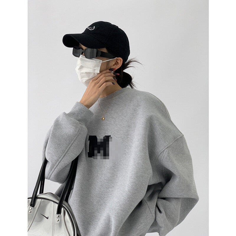 Mode Frauen Hoodies Sweatshirts Herbst Winter 2023 Harajuku lässig Vintage Langarm Pullover Tops Hip Hop Streetwear