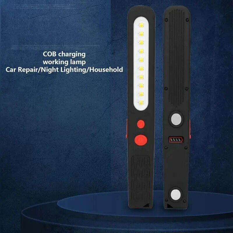 โคมไฟทำงานแบบพกพาไฟ LED แม่เหล็ก USB โคมไฟทำงานปรับได้สำหรับไฟกลางแจ้งไฟตกปลากลางคืนขนาดกะทัดรัดสำหรับรถยนต์