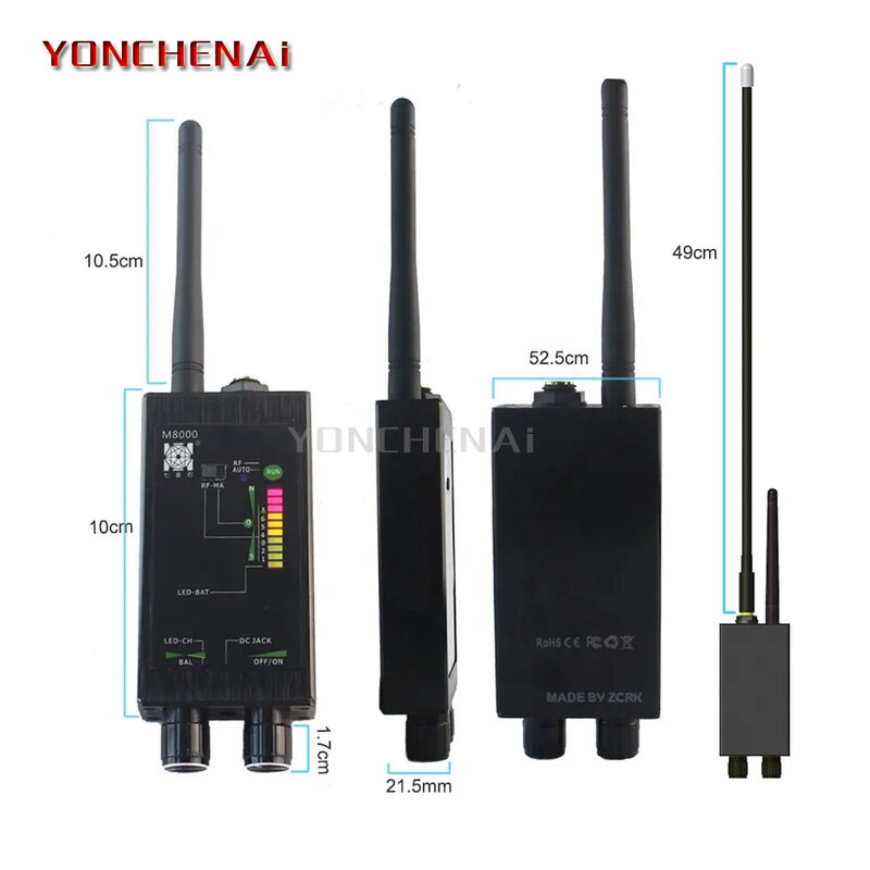 Detector de señal automático inalámbrico RF, cámara cantada antiespía, GSM, buscador de escaneo GPS, detección de antena magnética
